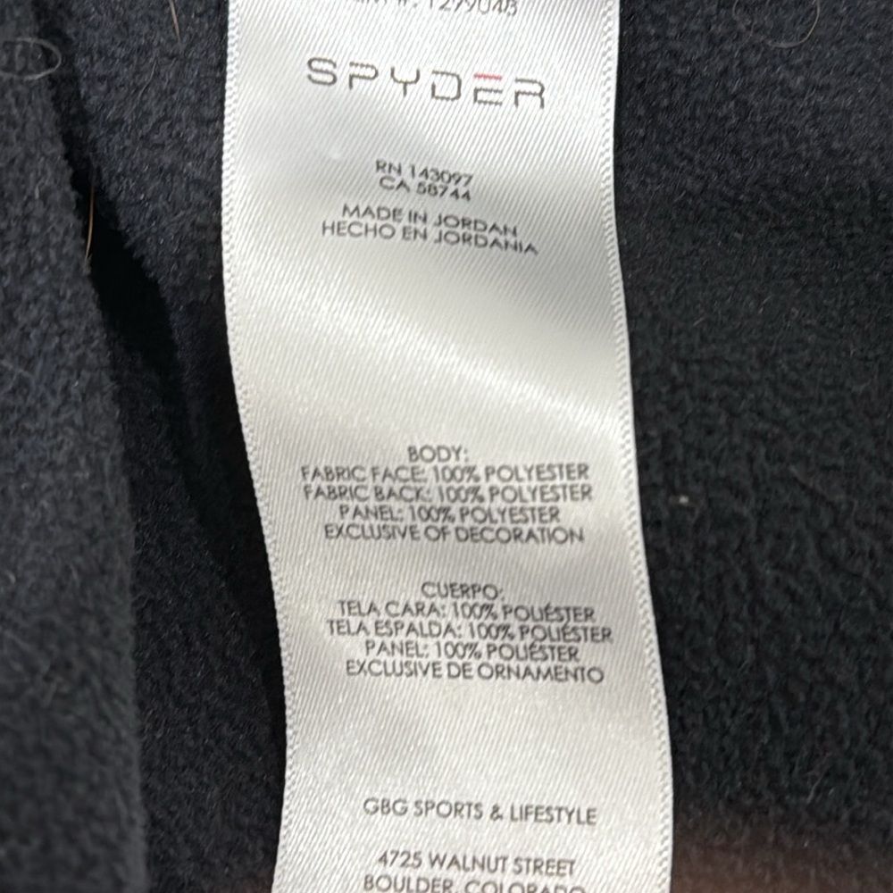 Spyder Quarter Zip Gray Black Jacket Size Medium - Picture 6 of 6